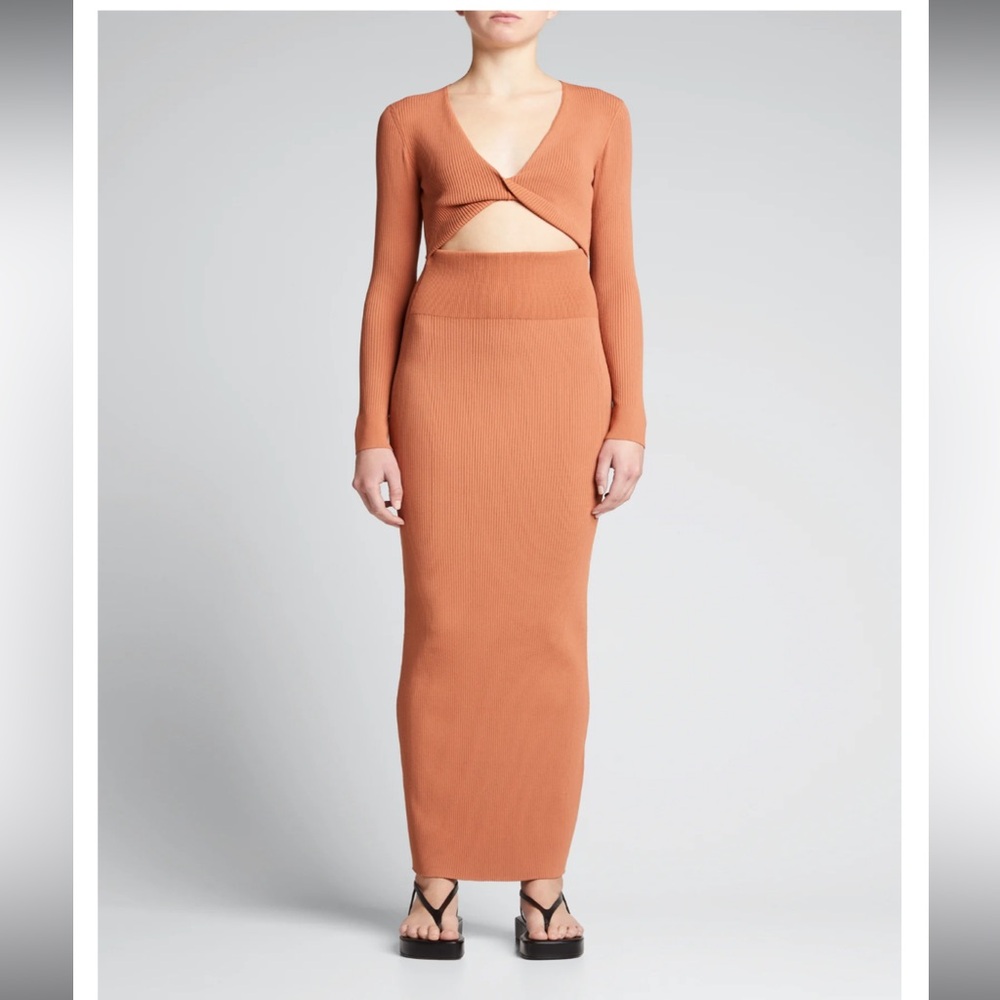A.L.C. Madison terracotta ribbed Dress- Size: M